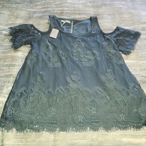 Grey cold shoulder Maurices top